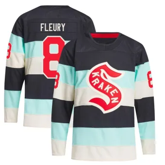 Men's Cale Fleury Seattle Kraken Deep Sea 2024 Winter Classic Primegreen Jersey - Blue Authentic