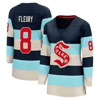 Women's Cale Fleury Seattle Kraken Deep Sea 2024 Winter Classic Jersey - Blue Breakaway