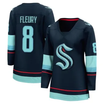 Women's Cale Fleury Seattle Kraken Home Jersey - Navy Breakaway