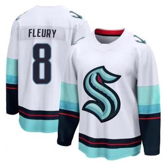 Youth Cale Fleury Seattle Kraken Away Jersey - White Breakaway