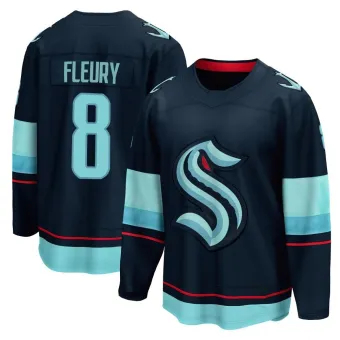 Youth Cale Fleury Seattle Kraken Home Jersey - Navy Breakaway